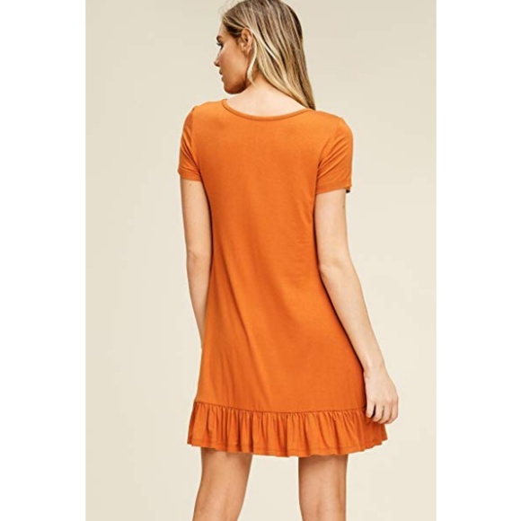 Women's Bottom Ruffle Dress - Picture 2 of 4